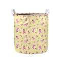 Pastel Breast Cancer Awareness Print Collapsible Laundry Basket