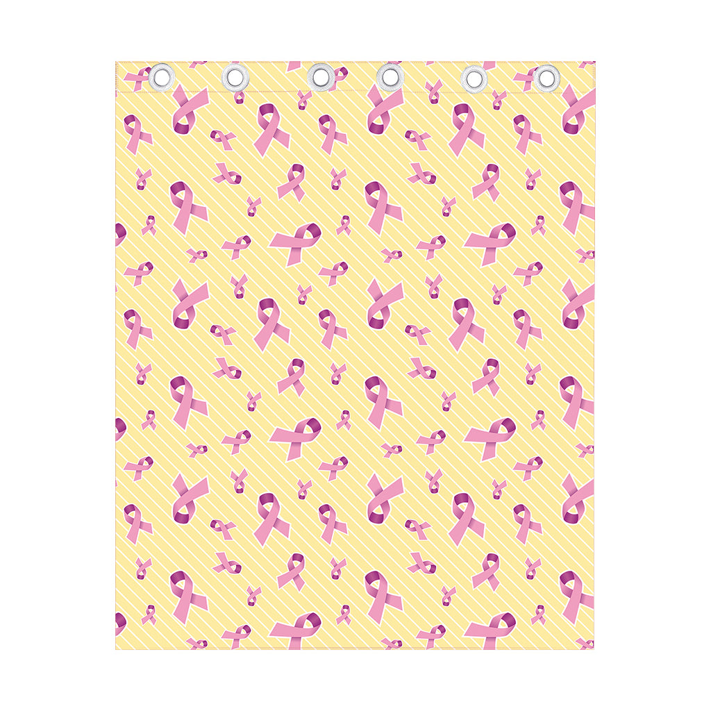 Pastel Breast Cancer Awareness Print Curtain