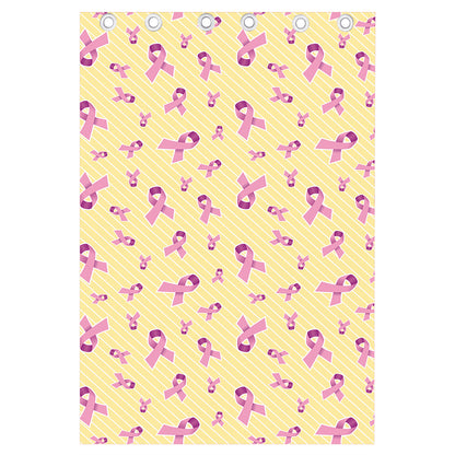 Pastel Breast Cancer Awareness Print Curtain