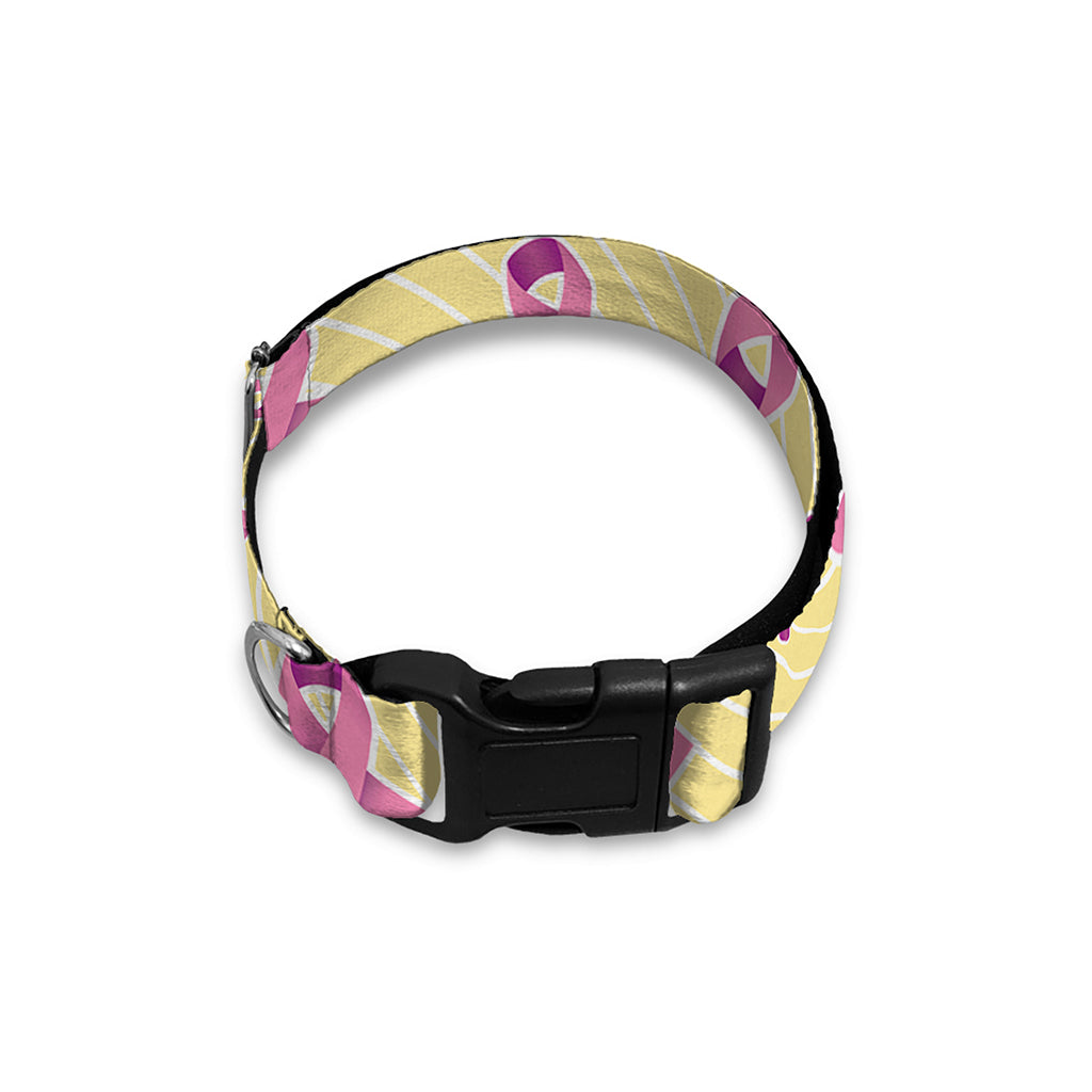 Pastel Breast Cancer Awareness Print Dog Collar