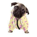 Pastel Breast Cancer Awareness Print Dog Zip Up Hoodie