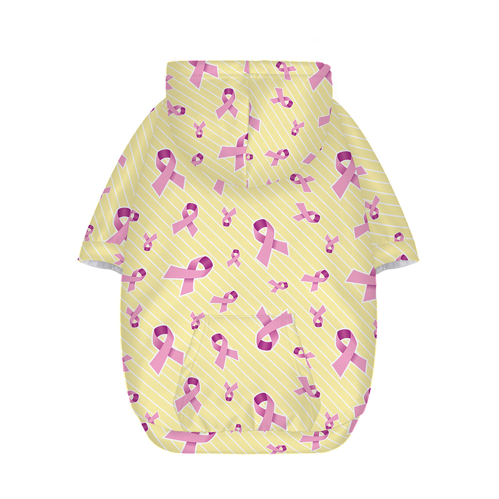 Pastel Breast Cancer Awareness Print Dog Zip Up Hoodie