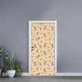 Pastel Breast Cancer Awareness Print Door Sticker