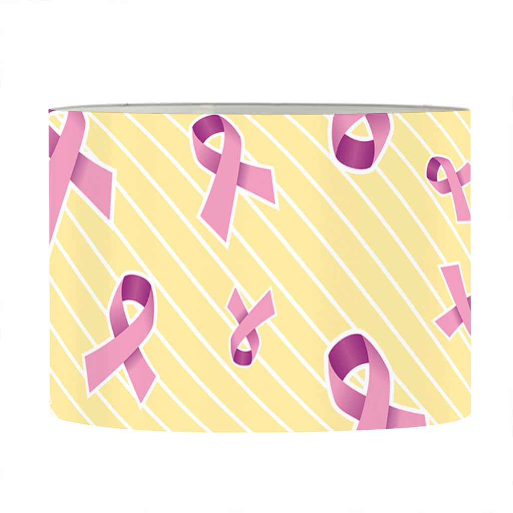 Pastel Breast Cancer Awareness Print Drum Lamp Shade