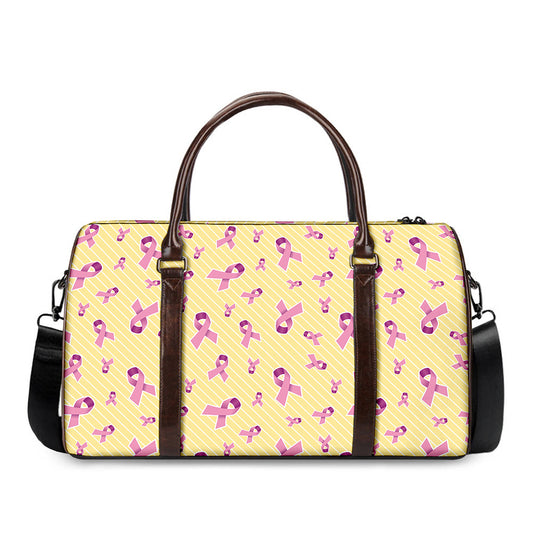 Pastel Breast Cancer Awareness Print Duffle Bag