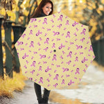 Pastel Breast Cancer Awareness Print Foldable Umbrella