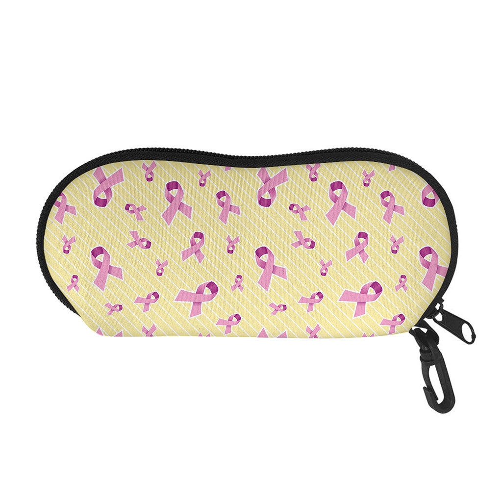 Pastel Breast Cancer Awareness Print Glasses Case