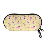 Pastel Breast Cancer Awareness Print Glasses Case