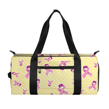 Pastel Breast Cancer Awareness Print Gym Bag