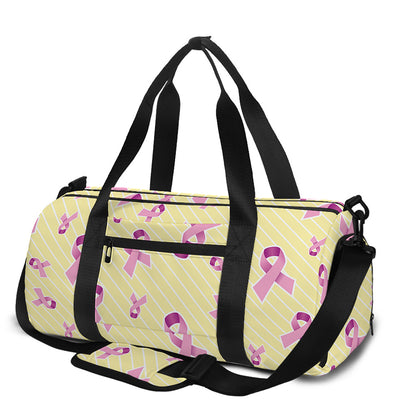 Pastel Breast Cancer Awareness Print Gym Bag