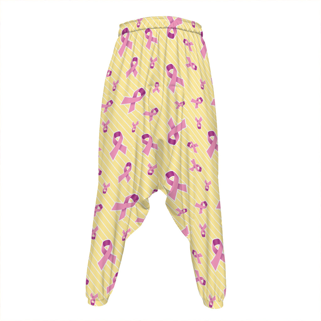 Pastel Breast Cancer Awareness Print Hammer Pants
