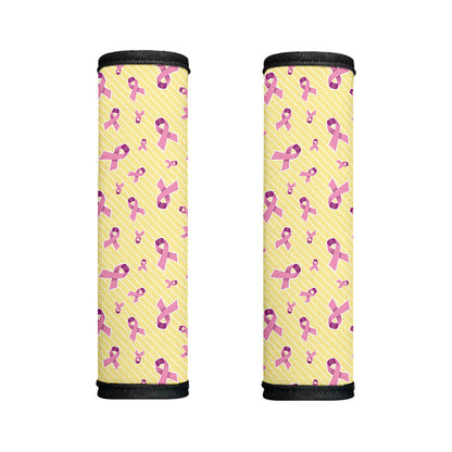 Pastel Breast Cancer Awareness Print Handle Covers