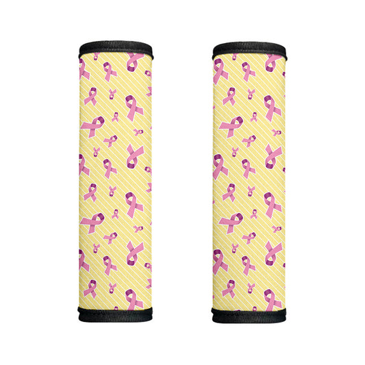 Pastel Breast Cancer Awareness Print Handle Covers