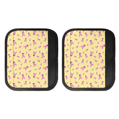 Pastel Breast Cancer Awareness Print Handle Covers