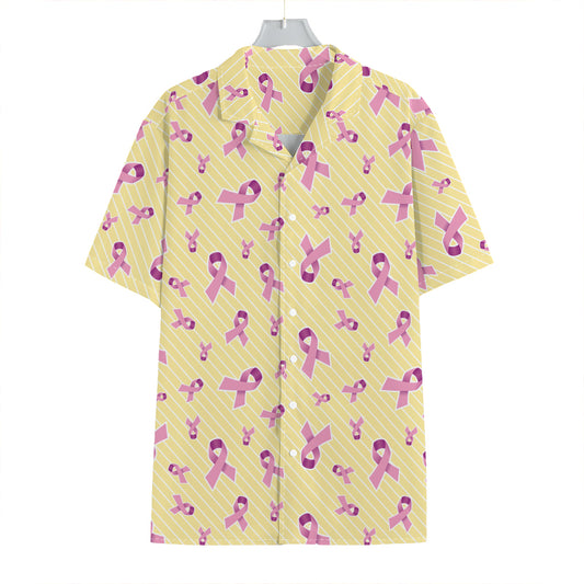 Pastel Breast Cancer Awareness Print Hawaiian Shirt