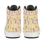Pastel Breast Cancer Awareness Print High Top Leather Sneakers