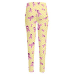 Pastel Breast Cancer Awareness Print High-Waisted Pocket Leggings