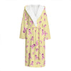 Pastel Breast Cancer Awareness Print Hooded Bathrobe