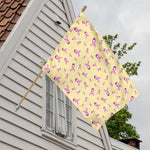 Pastel Breast Cancer Awareness Print House Flag