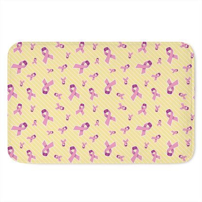 Pastel Breast Cancer Awareness Print Indoor Door Mat