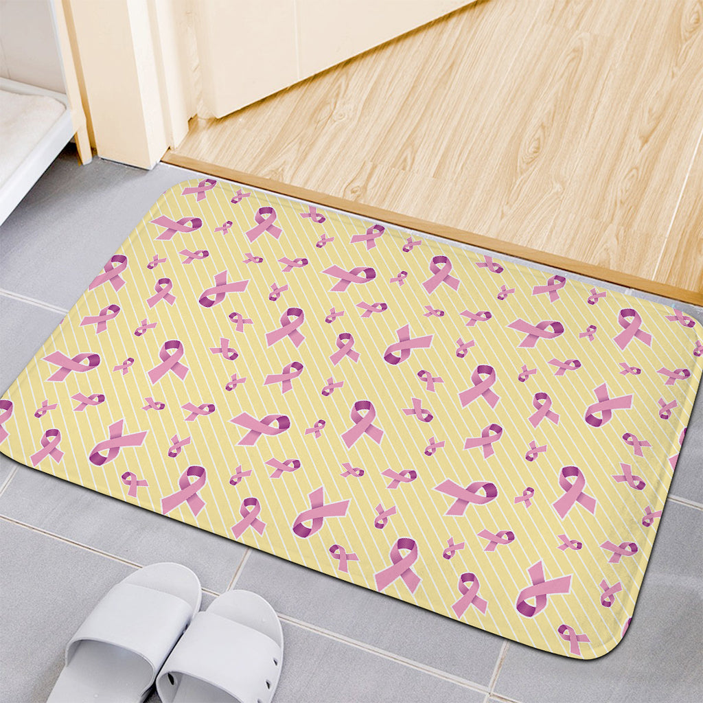 Pastel Breast Cancer Awareness Print Indoor Door Mat