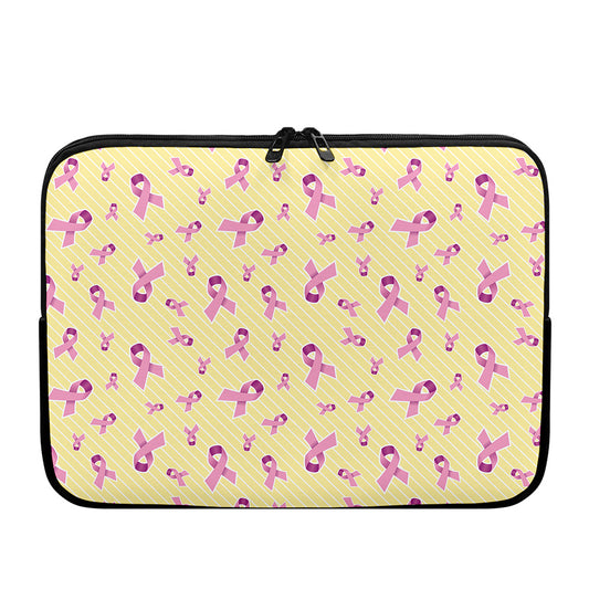 Pastel Breast Cancer Awareness Print Laptop Sleeve