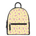 Pastel Breast Cancer Awareness Print Leather Backpack
