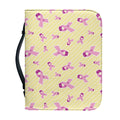 Pastel Breast Cancer Awareness Print Leather Bible Cover