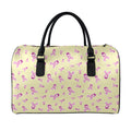 Pastel Breast Cancer Awareness Print Leather Duffel Bag
