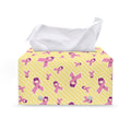Pastel Breast Cancer Awareness Print Leather Tissue Box Cover