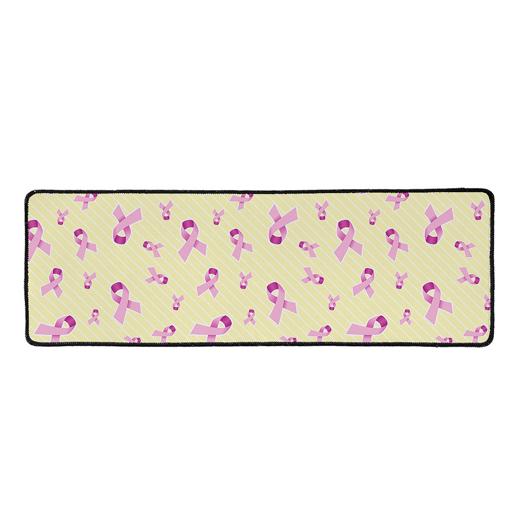Pastel Breast Cancer Awareness Print Long Kitchen Mat