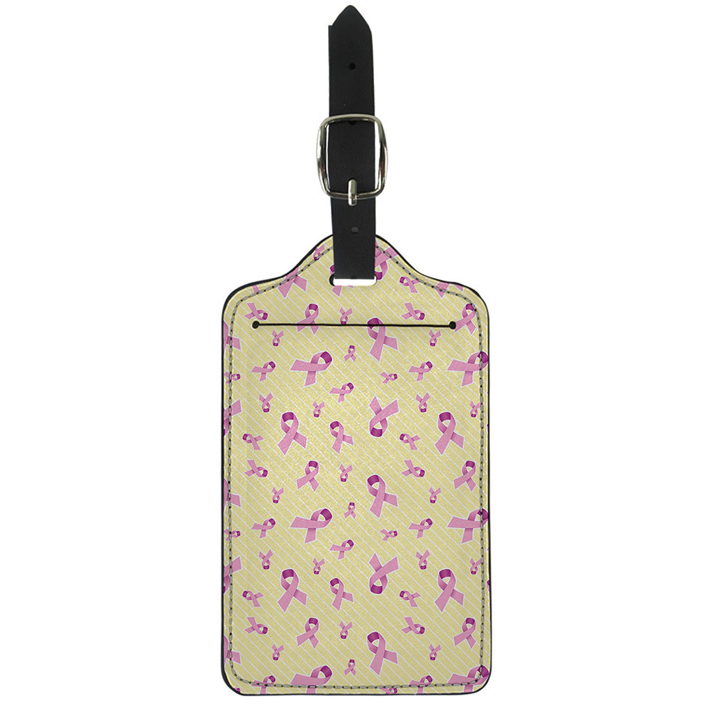Pastel Breast Cancer Awareness Print Luggage Tag