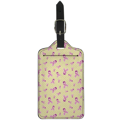 Pastel Breast Cancer Awareness Print Luggage Tag