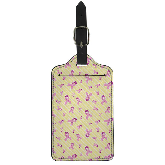 Pastel Breast Cancer Awareness Print Luggage Tag