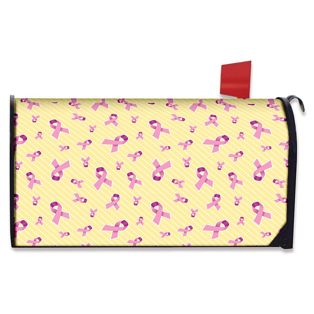 Pastel Breast Cancer Awareness Print Mailbox Cover