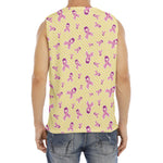 Pastel Breast Cancer Awareness Print Men's Fitness Tank Top