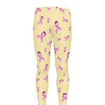 Pastel Breast Cancer Awareness Print Men's leggings