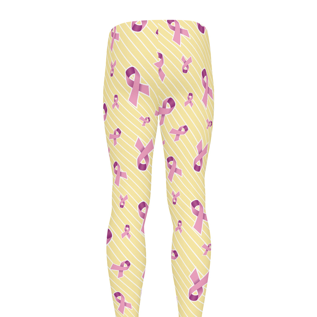 Pastel Breast Cancer Awareness Print Men's leggings