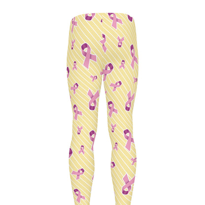 Pastel Breast Cancer Awareness Print Men's leggings