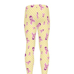 Pastel Breast Cancer Awareness Print Men's leggings