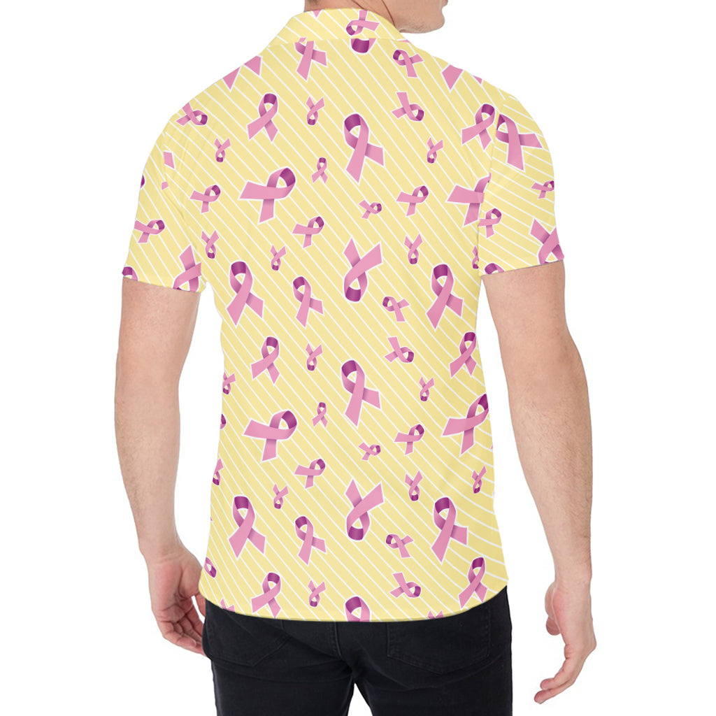 Pastel Breast Cancer Awareness Print Men's Shirt