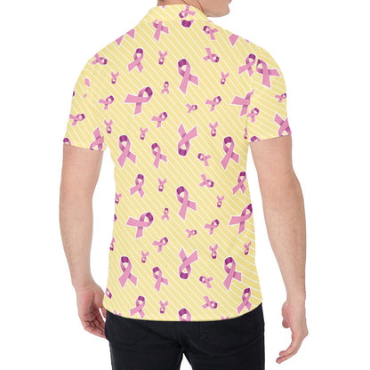 Pastel Breast Cancer Awareness Print Men's Shirt