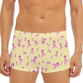 Pastel Breast Cancer Awareness Print Men's Short Boxer Briefs