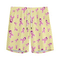 Pastel Breast Cancer Awareness Print Men's Athletic Shorts