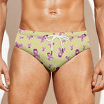 Pastel Breast Cancer Awareness Print Men's Swim Briefs