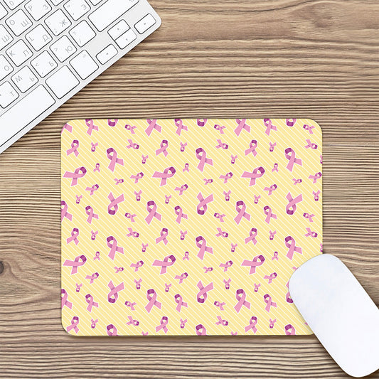Pastel Breast Cancer Awareness Print Mouse Pad