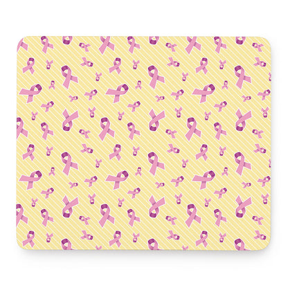 Pastel Breast Cancer Awareness Print Mouse Pad
