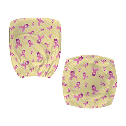 Pastel Breast Cancer Awareness Print Office Chair Cover