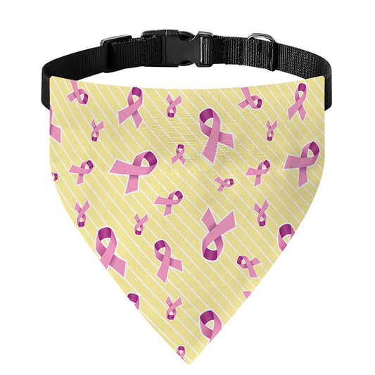 Pastel Breast Cancer Awareness Print Over The Collar Dog Bandana