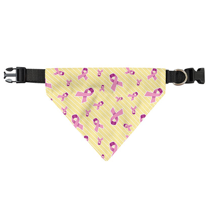Pastel Breast Cancer Awareness Print Over The Collar Dog Bandana